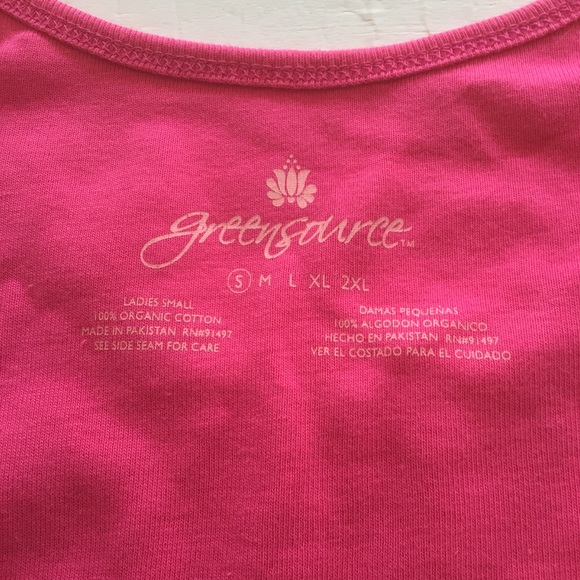 GREENSOURCE PINK EMBELLISHED TANK TOP SMALL NWT - Picture 6 of 11